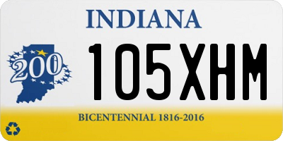 IN license plate 105XHM
