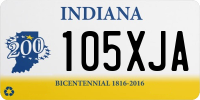 IN license plate 105XJA