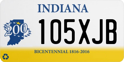 IN license plate 105XJB