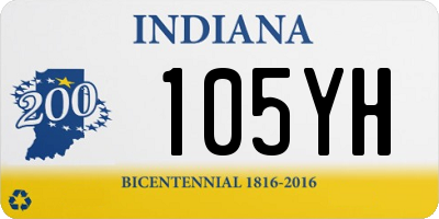 IN license plate 105YH