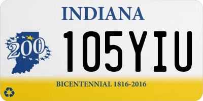 IN license plate 105YIU