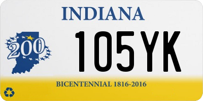 IN license plate 105YK