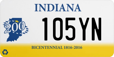 IN license plate 105YN