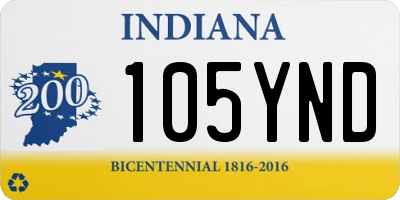 IN license plate 105YND