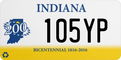 IN license plate 105YP