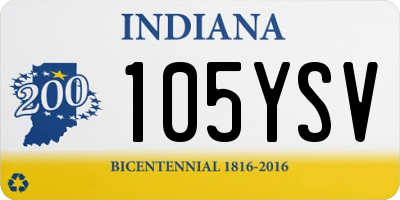 IN license plate 105YSV