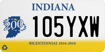 IN license plate 105YXW