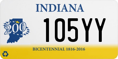 IN license plate 105YY