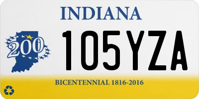 IN license plate 105YZA
