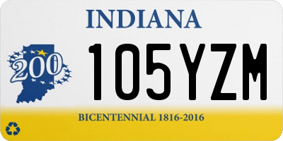 IN license plate 105YZM