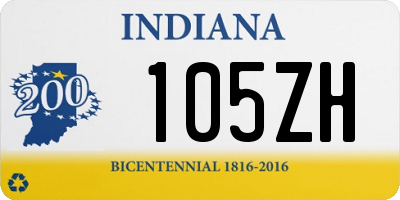 IN license plate 105ZH