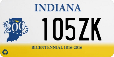 IN license plate 105ZK