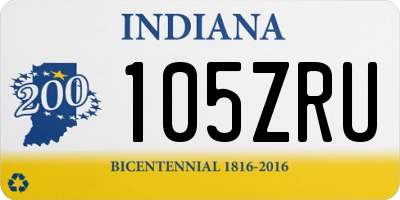IN license plate 105ZRU