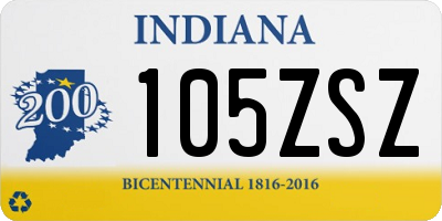 IN license plate 105ZSZ