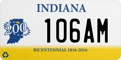 IN license plate 106AM