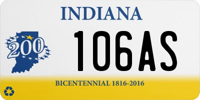 IN license plate 106AS