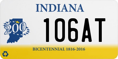 IN license plate 106AT