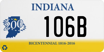 IN license plate 106B