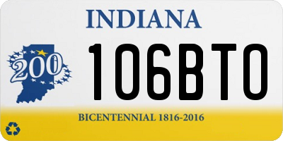 IN license plate 106BTO