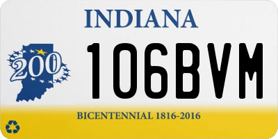 IN license plate 106BVM