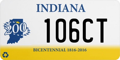 IN license plate 106CT