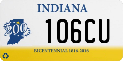 IN license plate 106CU