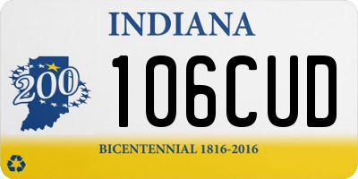 IN license plate 106CUD