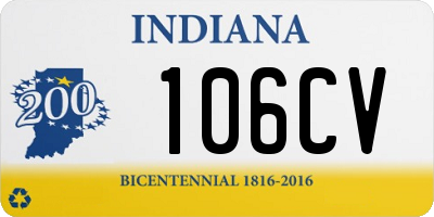 IN license plate 106CV