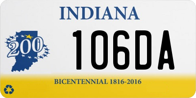 IN license plate 106DA