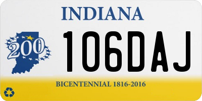 IN license plate 106DAJ