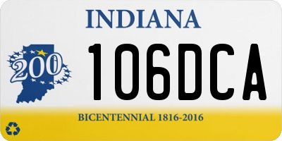 IN license plate 106DCA