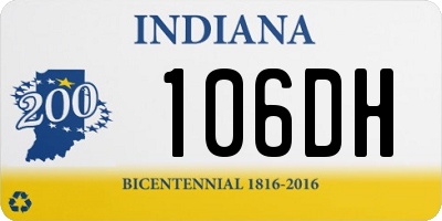 IN license plate 106DH