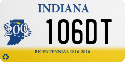 IN license plate 106DT