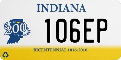 IN license plate 106EP