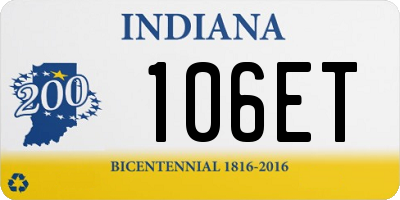 IN license plate 106ET