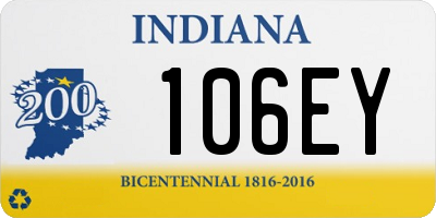 IN license plate 106EY