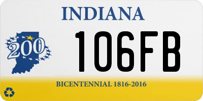 IN license plate 106FB