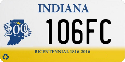 IN license plate 106FC