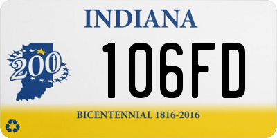 IN license plate 106FD