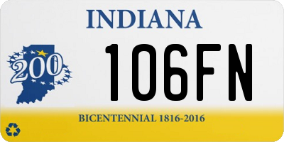 IN license plate 106FN