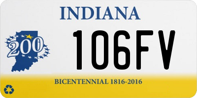 IN license plate 106FV