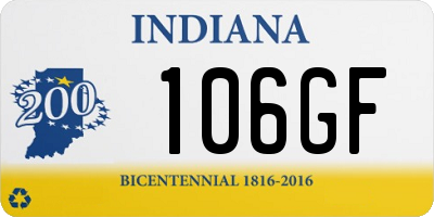 IN license plate 106GF
