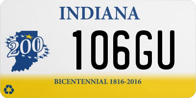 IN license plate 106GU