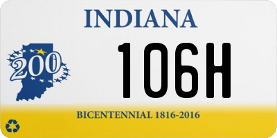 IN license plate 106H