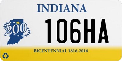 IN license plate 106HA