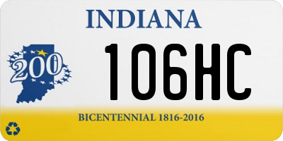 IN license plate 106HC