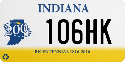 IN license plate 106HK