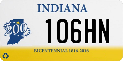 IN license plate 106HN