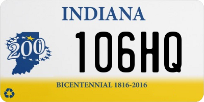 IN license plate 106HQ
