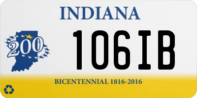 IN license plate 106IB